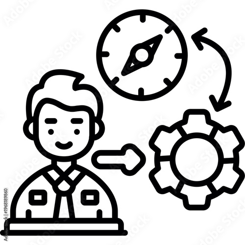 Orientation Icon Vector Element