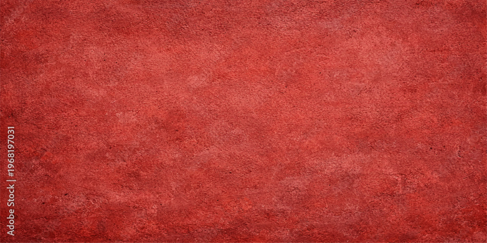 Fototapeta premium Red grunge texture on an old vintage parchment paper design with an ancient aged wall pattern and retro dirty paint material backdrop