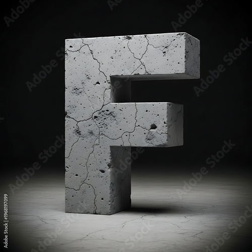 3D uppercase letter 