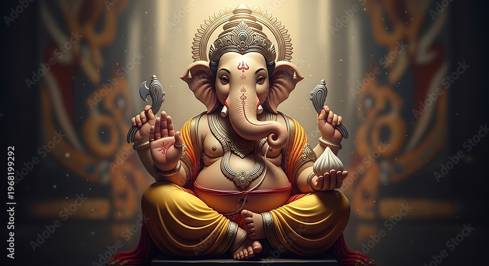 Fototapeta premium Ganesh deity illustration