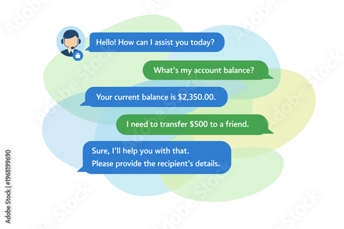 Customer service chatbot interacting with user via text messages.