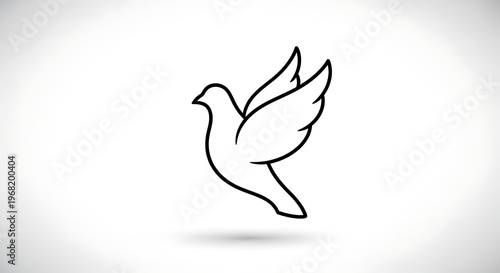Outline of a dove