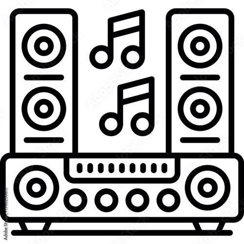 Soundbar Icon Vector Element