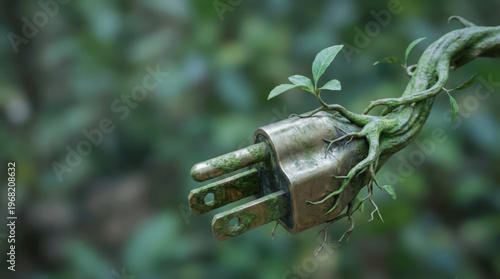 Energy shock esg environmental transition plug root leaf green