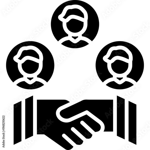 Cooperation Icon Vector Element