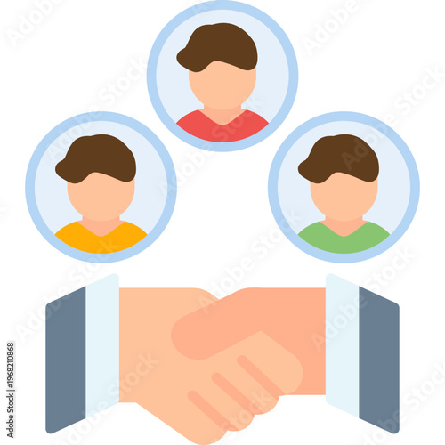 Cooperation Icon Vector Element
