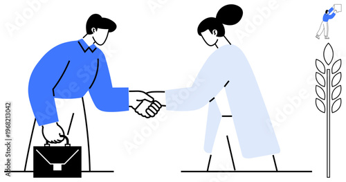 Business partnership. Business handshake fostering partnerships and cooperation. Business growth and teamwork successful agreements. Ideal for teamwork, collaboration, corporate, agreements
