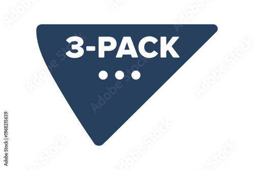 3-pack icon. tripack, bundle, multi-item pack, trio, promotional bundle, bulk offer. flat vector illustration isolated on white background.