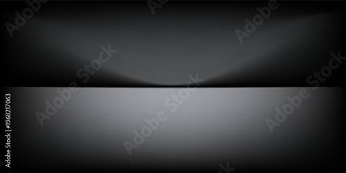 Abstract gradient podium background. Empty gray 3D studio background. Clean scene for product presentation mockup template. eps 10