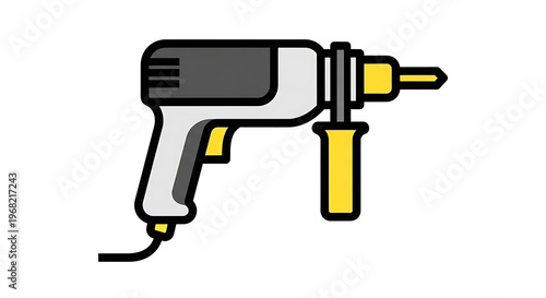 Electric Drill Tool Illustration.