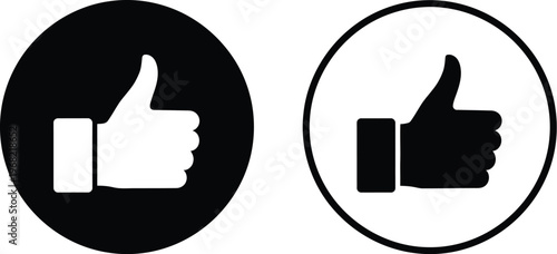 Positive feedback and approval vector graphic icon design illustration