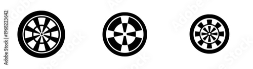 Vintage Dartboard with Bristles, Centerpiece of a Game Room