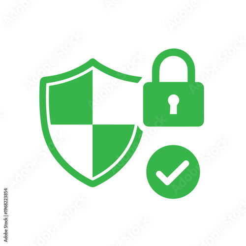 Shield and padlock icon symbolizing security and protection against cyber threats.