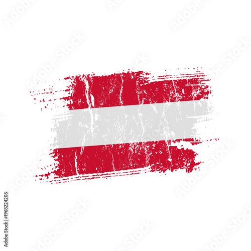 Flag of Austria with a grunge effect, Austrian flag – vector illustration