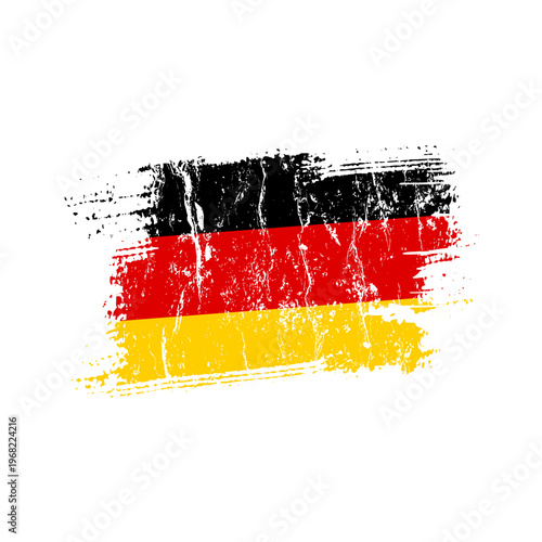 Germany flag with grunge effect - vector illustration