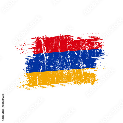 Armenia flag with grunge effect - vector illustration