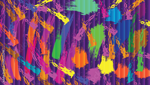 Vibrant abstract expressionism a colorful burst of energetic brushstrokes