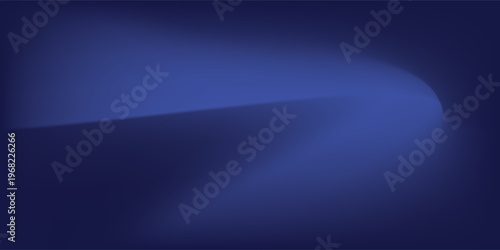 Navy night sky gradient vector background. Dark blue wave graphic wallpaper