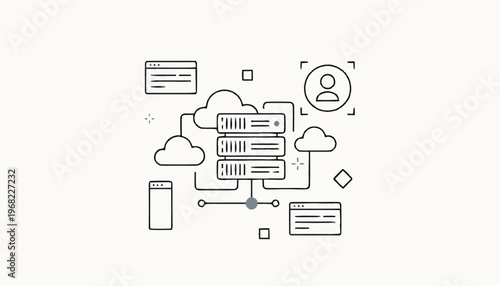 Cloud computing data storage server.