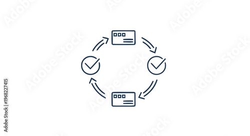 Circular Process of Credit Card Transactions and Approvals.