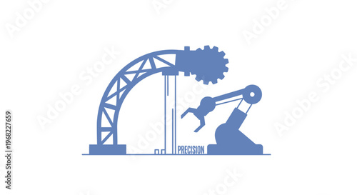 Automated Robotic Arm Performing Precision Tasks in Manufacturing.