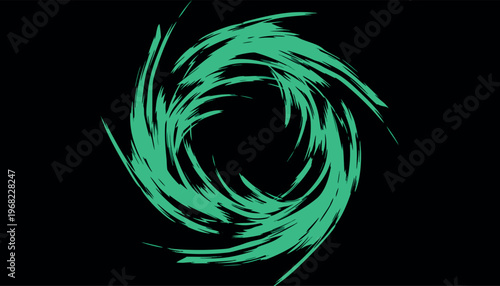 Abstract Swirl Energy Background Set with Colorful Spiral Vortex and Paint Splash Elements