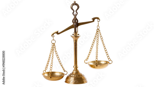 Fotografía Antique golden scales of justice with ornate detailing, balanced perfectly and i