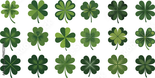 Lucky Shamrock Vector Art, Icons