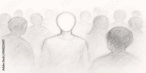 Vector illustration of a business team concept featuring cotton swabs isolated on white, symbolizing a group of people working together as a person