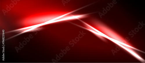 Abstract red background features bright white lines, creating dynamic energy. Minimalist design evokes speed, power, modern aesthetic.
