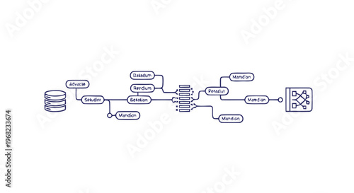 Conceptual Diagram Illustrating Data Flow and Database Architecture.