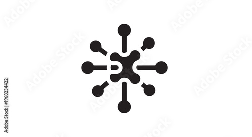 DeFi Protocol Decentralized Finance Network Nodes - Black Filled Icon Vector