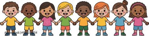 Children World Holding Hands