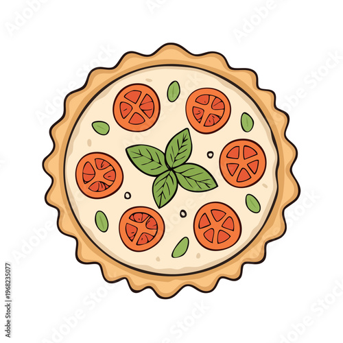 Delicious Margherita Pizza slice with fresh basil and juicy tomatoes on a golden crust