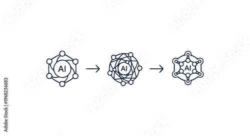 Artificial Intelligence Evolution - Transforming Data into Intelligent Networks, Progressing Forward.