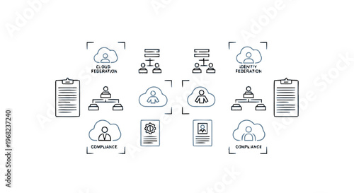 Cloud Computing and Data Security - Modern Technology Illustration.