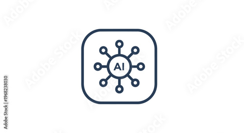 Artificial Intelligence Icon - A Modern Digital Representation.