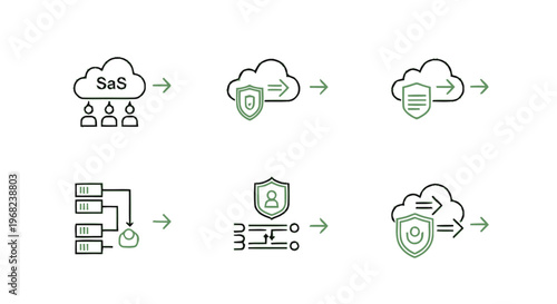 Cloud Computing and Data Security - Modern Technology Illustration.