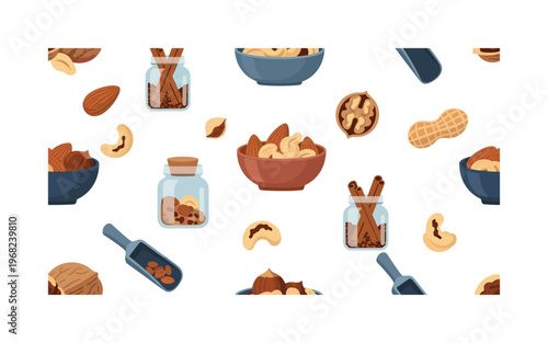 snack icons seamless pattern, repeating pattern, surface design, textile print, modern illustration of mini sandwiches, buns, fillings, lettuce, tomatoes,