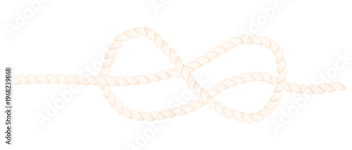 Rope brush simple decorative rope for frames and borders. Marine rope texture. Thick cord or wire element set.