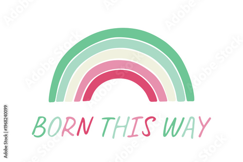 Colorful rainbow shape Abrosexual pride flag Happy pride day LGBTQIA community Pride Month Vector hand drawn doodle for posters, stickers, logo, cards