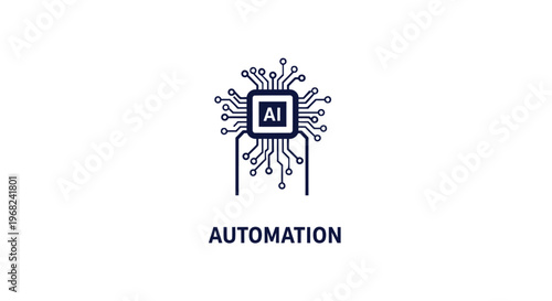 Artificial Intelligence Automation Icon Depicting Modern Technological Advancement.