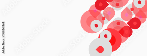 Abstract composition featuring overlapping circles, varying shades pink, white. Minimalist design, clean aesthetic, modern feel.