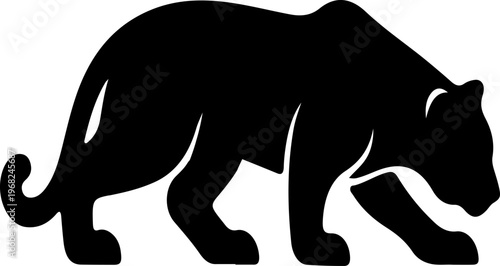 Shadow of a Panther: A stylized silhouette of a panther prowls with a sense of stealth and power. This image captures the essence of this magnificent creature with simplicity and grace.