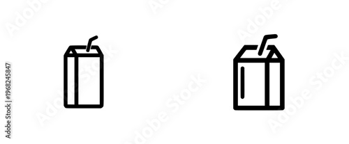 Elegant Silhouette of a Juice Box