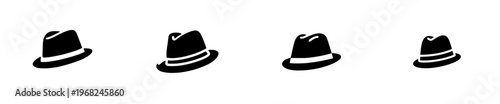 Elegant Silhouette of a Fedora Trilby Hat