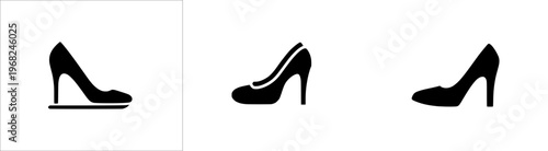 Elegant Silhouette of a High Heel Shoe