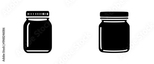 Elegant Silhouette of a Glass Jar on a Countertop