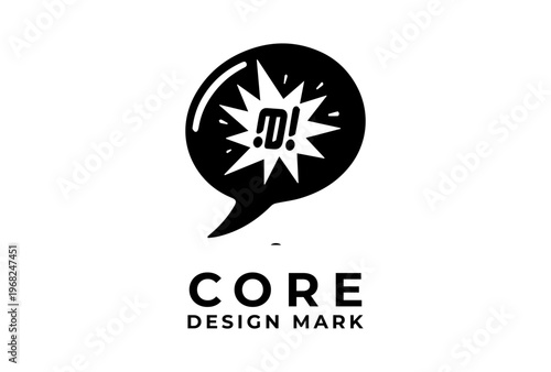 Cartoon Speech Bubble Icon Presented As Bold Silhouette Black Vector Illustration For Comic Design And Graphic Storytelling Use