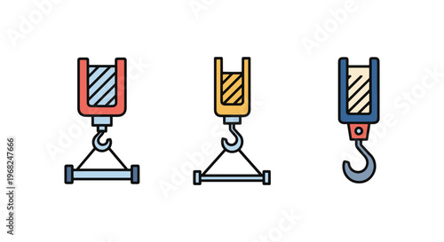 Lifting Sling Line art vector clean color pattern